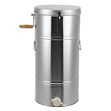 GOTOTOP 25 * 45CM Acero Inoxidable Manual 2 Marcos Extractor de Miel de Abeja Centrífuga de Miel para Apicultor