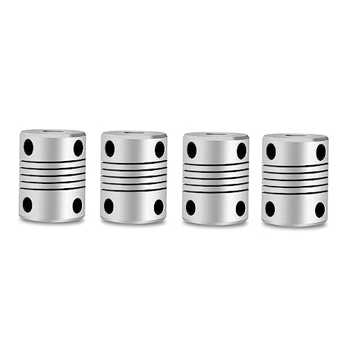 Gatuida 5pcs Aluminium Motor Shaft Coupling Flexible Encoder Couplings for Printer Stepper Motor Encoders Easy Install D