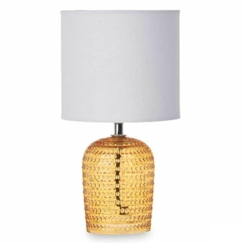 Lampe de bureau ambre en verre 40W 17x31cm lot de 4 Points