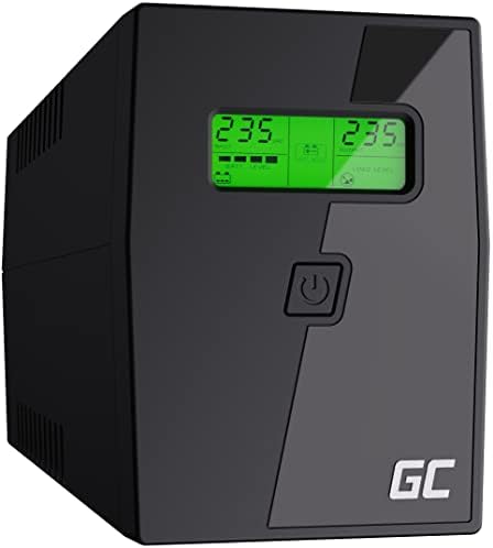 Green Cell Zasilacz Awaryjny UPS 800VA 480W Power Proof z wyświetlaczem LCD | Line-Interactive AVR | 230V | 2x Schuko