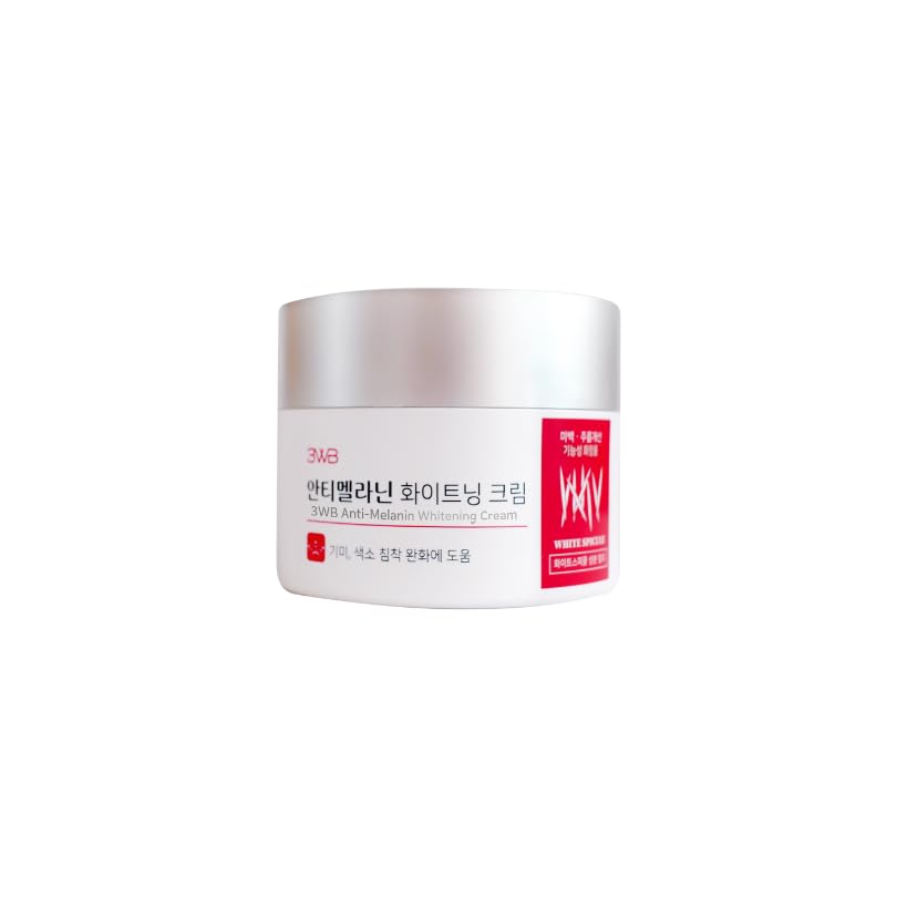 3WB | Anti-Melanin Whitening Cream, Skin Repairing, Hydrating with Organic Ingredients Anti-Aging Facial Cream, Normal, Dry, Oily & Combination Skin, Made in Korea