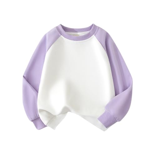 Boys Hoodies & Sweatshirts Toddler Kids Color Block Splice Basic Crewneck Pullover Sweatshirt Hoodie Coat for