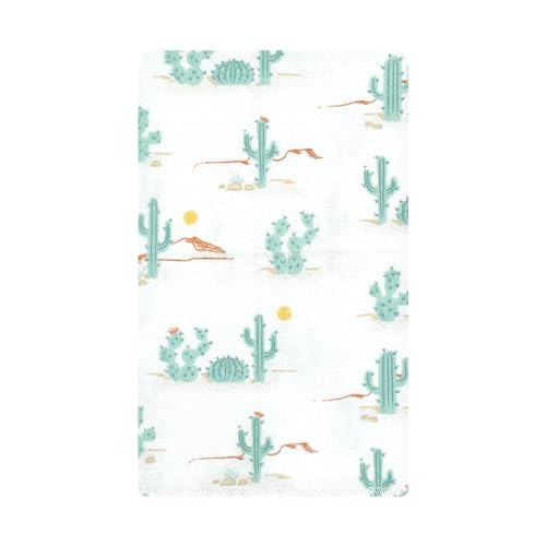 Image of Hudson Baby Unisex Baby Cotton Poly Flannel Burp Cloths, Desert Cactus 10-Pack, One Size