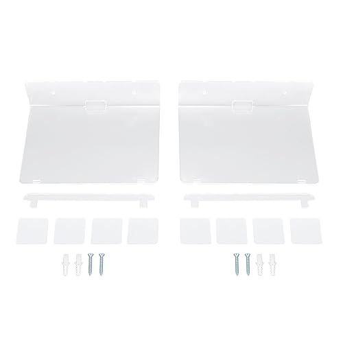 Kuuleyn Estantes flotantes estantes montados en la Pared 2 Piezas Estante Flotante Estante de Pared acrílico Montaje de Pared de instalación fácil para Monitor de Altavoces