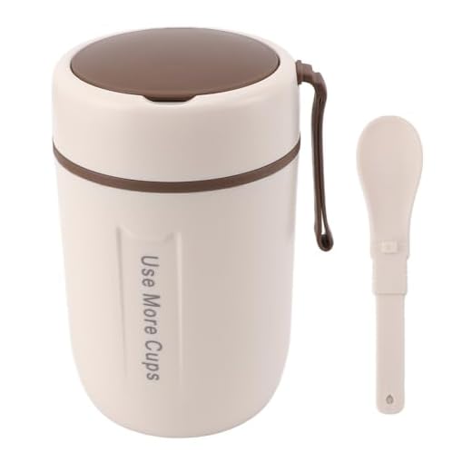 Soup Flask Stainless Steel Vacuum Insulated Food Jar for Adults and Kids Portable Proof with Spoon Exceptional Heat Preservation Hot (LIZEALUCKY6eahDsr-11)
