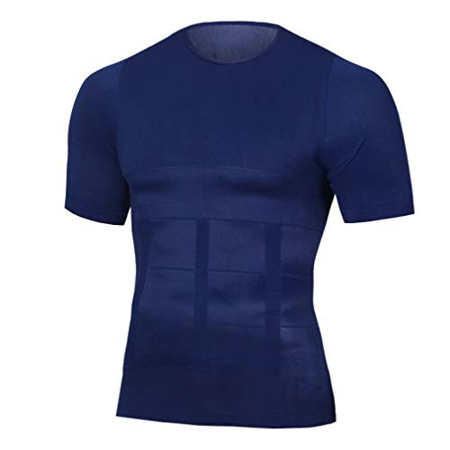 FENTINAYA Camisas de compresión para Hombres Tonificación Adelgazante Body Shaper Pérdida de Peso Entrenamiento Tops para Adelgazar Cover