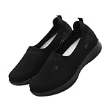 AKOOSY Atmungsaktive Damen Sneaker mit Gedämpfter Sohle Leichte Senioren Walkingschuhe für Langes Stehen und Alltag rutschfest und Weich für Freizeit Shopping und Outdoor aktivitäten