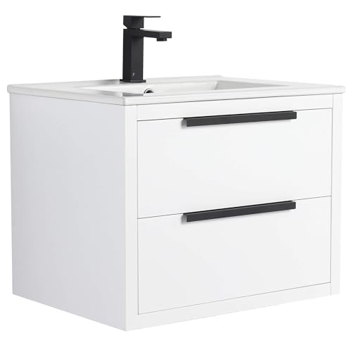 Fine Fixtures Kingsford Modern 24 Inch Bathroom Vanity with Sink,