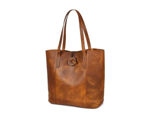 Image of Genuine Leather Tote Bag | Handbag | Shopper Purse Shoulder Bag