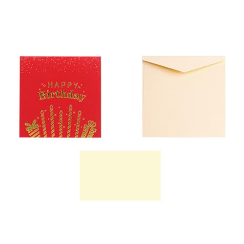 Cartão de bolo 3D atraente envelope delicado cartão de aniversário bolo 3D para saudações de férias