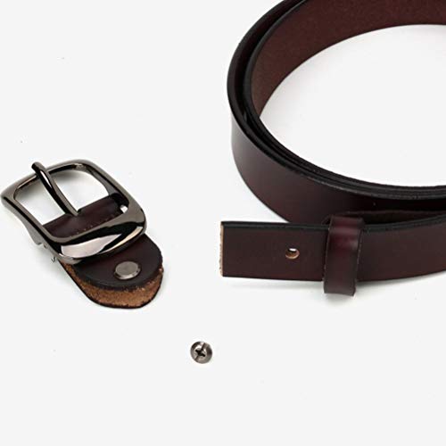 Cinto de couro feminino TENDYCOCO com fivela de pino de cor sólida para acessórios de vestidos e jea