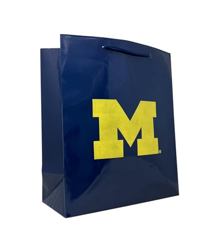 Pro Specialtirs Group Luxe Large Gift Bag,10" X 12" X 5", Team Colors (Michigan Wolverines)