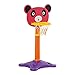 HOMCOM Canasta de Baloncesto Infantil 2 en 1 con Diana Altura Ajustable Panel en Forma de Osito Incluye 2 Pelotas y 6 Dardos Apto para Niños de +3 Años 60x46x100-160 cm Multicolor