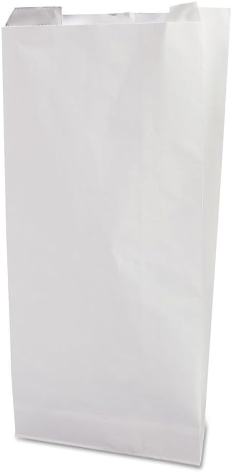 Bagcraft Grease-Resistant Single-Serve Bags, 6" X 6.5", White, 2,000/carton