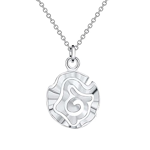 CPYGMXI Rose Flower Chain Statement Pendant Necklace For Women 925 Fine Jewelry Accessories