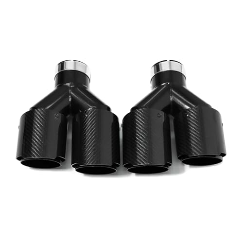 Tuyau d'échappement de voiture universel noir ID60MM