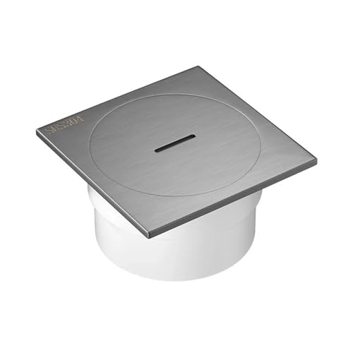 Drain de sol gris pistolet en acier inoxydable 304 pour douche moderne