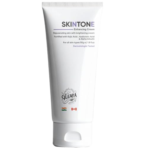 Image of SkinTone Enhancing Cream with Kojic Acid, Hyaluronic Acid & Alpha Arbutin | Daily Face & Body Moisturizing Cream | Lightweight Formula | Dermatologist Tested | For All Skin Types | 50g