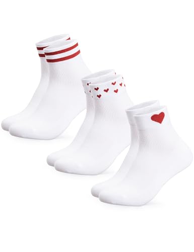 Occulto Socquettes Motif Femme Lot de 3 (modèle: Gianna) Cœurs 39-42