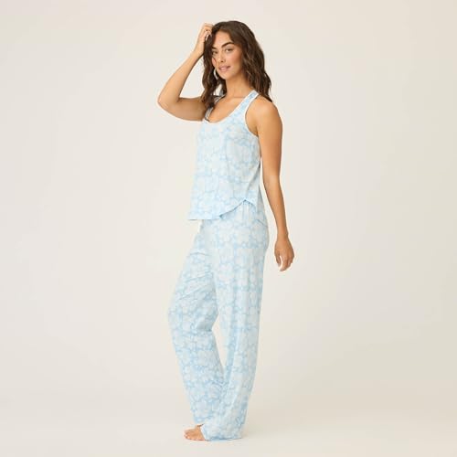 PJ Salvage Women's [Amazon Exclusive] Cool Touch Jersey Open Leg 2-Piece Pj Set3