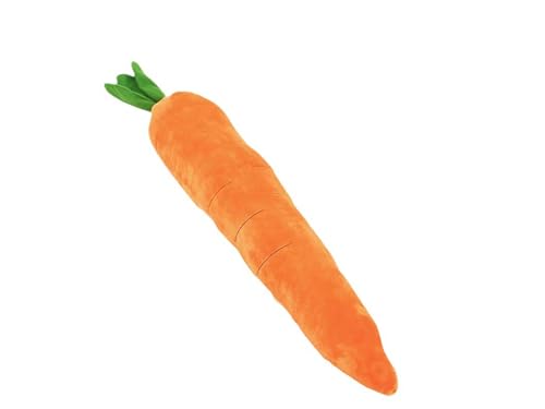 Giant 29.5 Anxiety Relief Carrot Plush for Dogs - Squeaker Inside Interactive Chew Toy with Hypoallergenic Filling | Oeko-TEX Certified Boredom Buster & Cuddle Companion