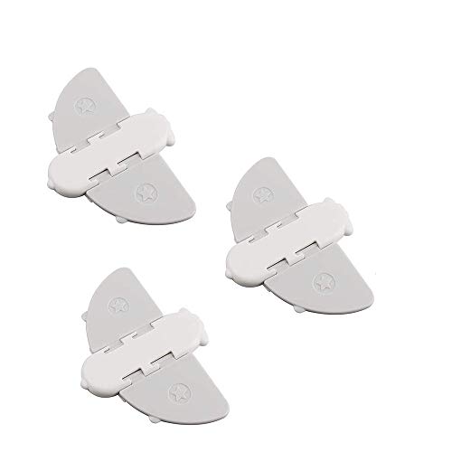 Xnuoyo Bloqueo de Seguridad para Bebés, ABS Ventana Corredera/Cerradura de Puerta, sin Taladrar con Adhesivo Acrílicas Cerraduras de Puertas Correderas para Baño, Patio, Armario, Persiana (3 Pack)