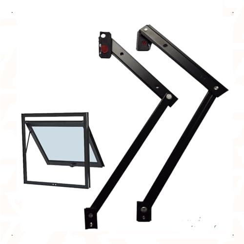 Braço Articulado Duplo P/Janela Basculante (maxim Ar) Max Ar 400mm 40cm Linha Suprema 1 Par (Preto)