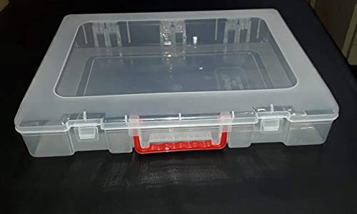 Image of Multipurpose Plastic Rectangular Storage Boxes with Locks and Handle Matte Finish for Saree, Laptop, Books (Set of 7, Rajkumari)