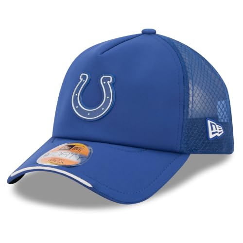 New Era Men's Royal Indianapolis Colts 2026 Sideline Apex 9FORTY Adjustable Trucker Hat