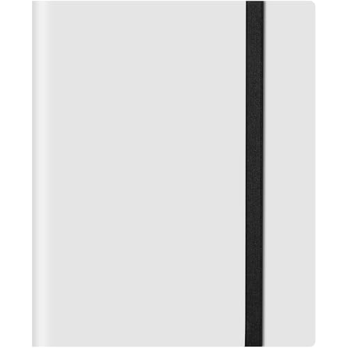 カードファイル 9ポケット 360枚収納 カードバインダー 表紙はPP素材・弾性包帯バインド トレカ バインダー 多種類のカードに対応（ホワイト）