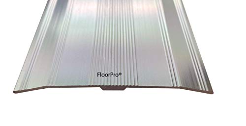 61mm Wide Carpet Metal Cover Trim Door Bar Threshold - Transition Threshold Strip - Metal Plate Covers Flooring Gaps - Silver Colour