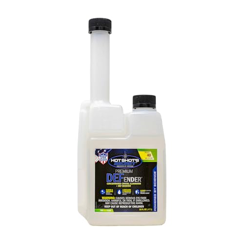 Hot Shots Secret Premium DEFender DEF Booster Additive 16 oz Diesel DEF Treatment for Diesel Exhaust Fluid Cleans and Prevents Crystal Build-Up