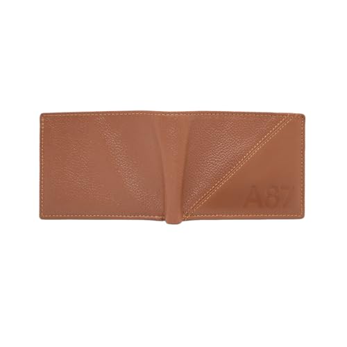 Image of Aeropostale Men's SLIMFOLD Wallet Tucson - Tan | Pebbled Leather | Formal & Minimalist Carry | Ideal for Gifting