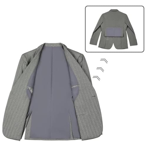 Men's Slim Fit Herringbone Tweed Suit | 2-Piece Wool Blend Set (Jacket+Pants)3