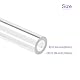 DMiotech 2 Stück 6mm x 10mm(1/4 x 3/8) klare Acrylrohre starre Kunststoffrohre 10 für Aquarium-Wasserleitung, Wasserkühlsystem, Rohrinstallation