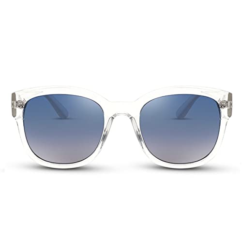 Jeulia Polarized Square Gradient Sunglasses Unisex Blue-Purple Retro Classic Trendy Rimmed Frame UV400 Glasses Eyewear