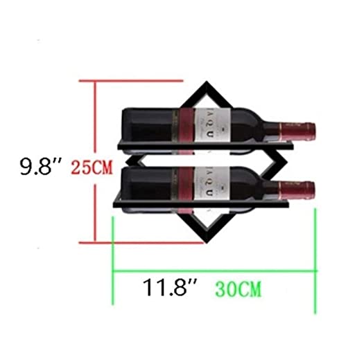 Soporte de vino de pared de hierro color dorado miniatura 2
