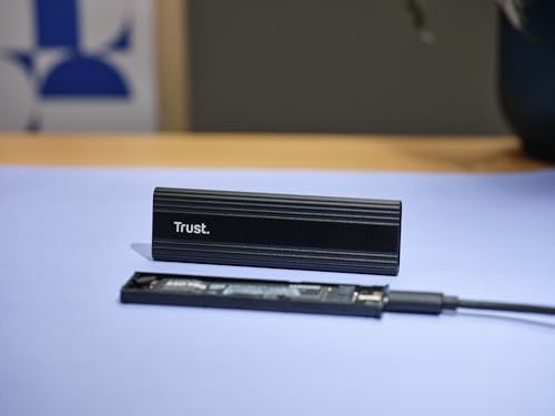 Trust Carcasa SSD M.2 NVMe USB-C 10Gbps, Caja Disco Duro Externo SSD 4TB, Compatible con 2230 2242 2260 2280 FAT32/NTFS/EXT4/exFAT/APFS, Enclosure Funda Adaptador Portatil M / M & B Key - imagen 8