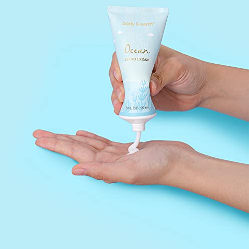 Gifts for Women, Bath and Body Womens Gift Sets with 5 Pcs Ocean Scented Spa Gifts for Women Bath Gift with Scented Candle Body Butter Hand Cream Bath Bomb Christmas Gifts - Image 8