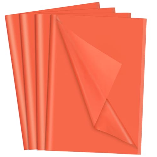 Image of woric 160 Sheets Orange Tissue Paper for Gift Bags, 20 X 14 Inches Gift Tissue Paper Bulk for Fall Halloween Sunflower Party Decoration and DIY Art Crafts Wrapping