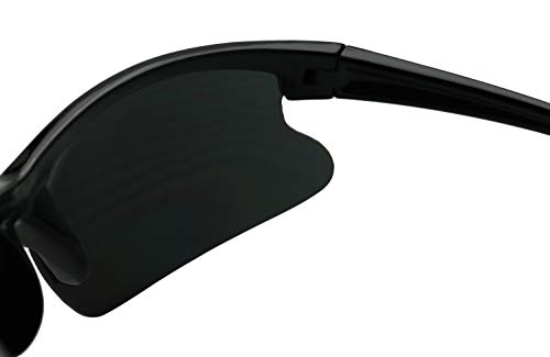 ShadyVEU Slim Wrap Around Sports Frame Mens Black Frame Sunglasses4