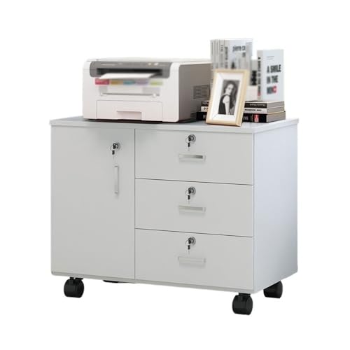 FZL02068LM Carpeta Gabinete de Almacenamiento con múltiples cajones, archivador de Gran Capacidad, archivador de Oficina, gabinete de Datos móvil más Amplio Carpetas de Archivos(Blanco)