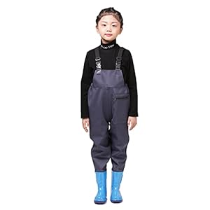 Waders Outdoor Steltlopers Voor Kinderen, Met Regenlaarzen, Zakontwerp, PVC+gebreide Stof, Hoogte 80-145cm (Color : Blue-1, Size : Height 121-130cm)