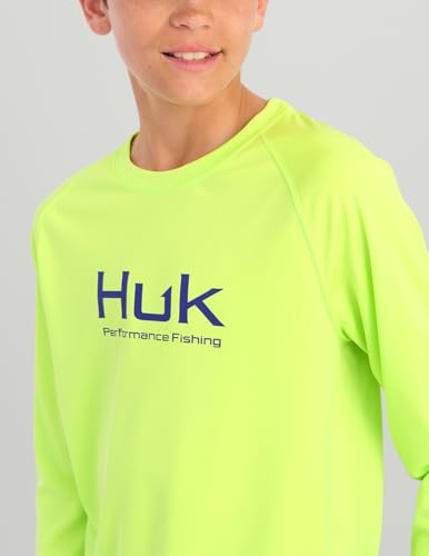 Image of HUK Boys Pursuit Solid Long Sleeve Shirt, Fishing Shirt for Kids