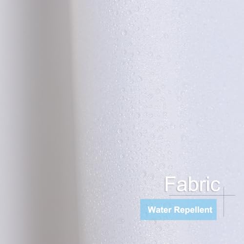 Image of Fabric Stall Shower Curtain Liner 48 x 72 Inch Washable Heavy Duty Bathroom Waterproof White Cloth Shower Liner for Single Spa and Hotel Quality, 48x72 Inch, White