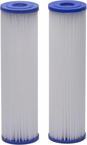 Image of EcoPure EPW2P Pleated Universal Whole Home Water Filter - Fits Standard Capacity Systems - NSF Certified-- 30 Micron-- Reduces Sediment,Sand,Dirt & Rust-- 3-Month Life per Filter,(Pack of 24)
