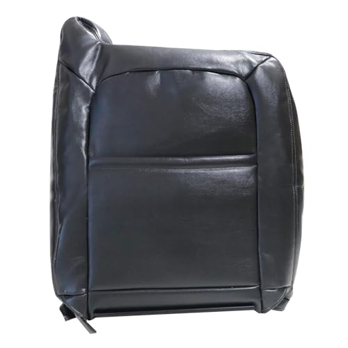 Priprilod Dark Gray Leather Driver Side Top Lean Back Replacement Seat Cover Compatible with Chevy Silverado Sierra Tahoe Suburban Avalanche Yukon Yukon XL 2003 2004 2005 2006