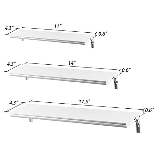 Evron Floating Shelves Wall Mounted Set, Water Proof Wall Shelves For Living Room, Dining Room, Bedroom, Kitchen, Office And Greenhouse (Silver Grey Set Of 3) #TOP2