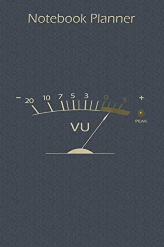  Notebook Planner VU Meter Hi Fi Vintage Stereo: Financial ,Paycheck Budget ,6x9 inch Notebook Planner ,Cute ,Pocket ,To Do - Over 100 Pages