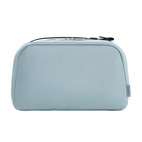 Image of Away Amazon Exclusive Large Toiletry Bag - Water-Repellent Travel Toiletry Bag with Clamshell Opening, Interior Compartments, Exterior Zip Pocket - Sky Blue